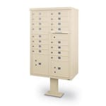 View 16 Door F-Spec Cluster Box Unit with Pedestal